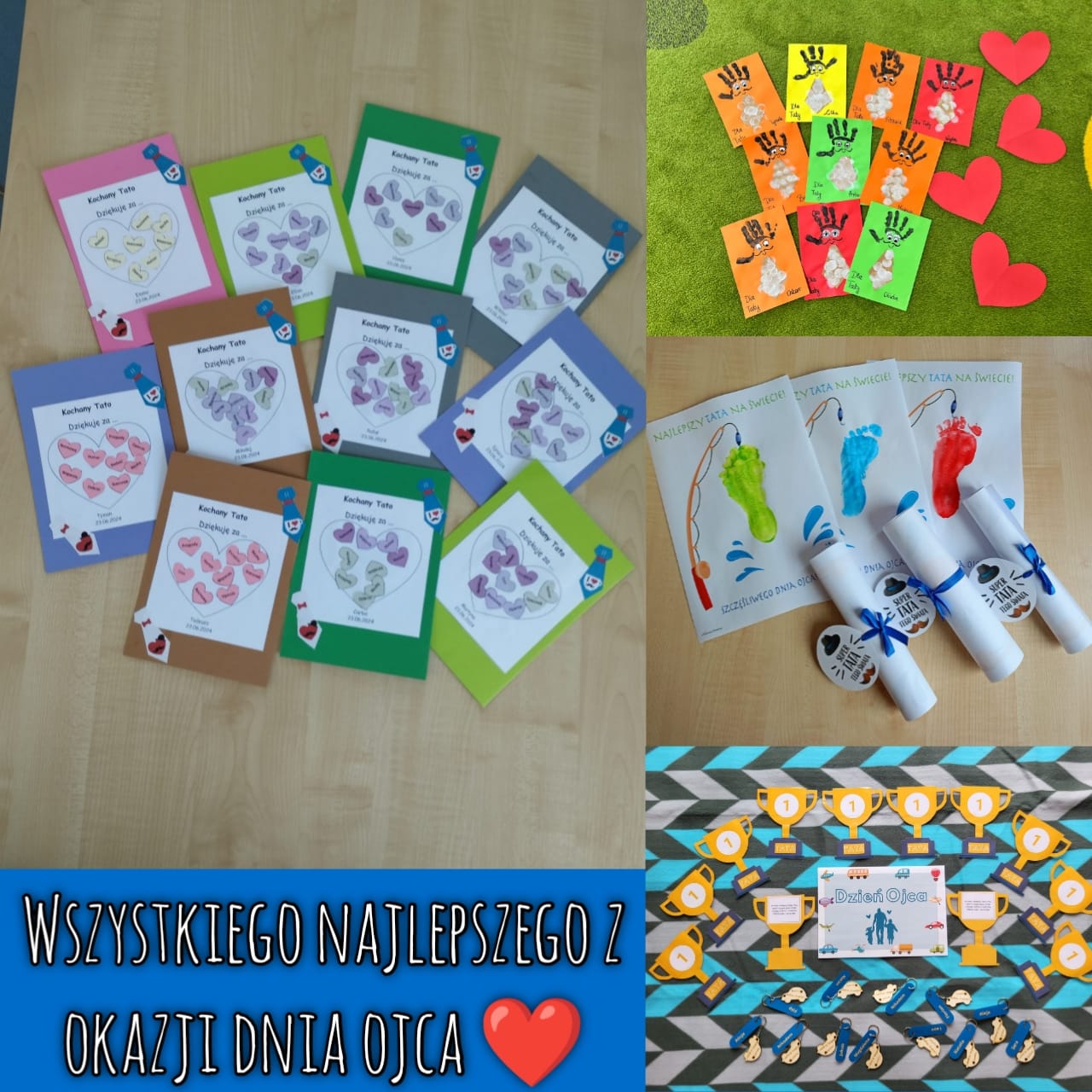 Laurki zrobione przez dzieci na&nbsp;dzień ojca